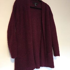 Burgundy cardigan